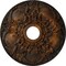 Ekena Millwork Norwich Ceiling Medallion (Fits Canopies up to 4 1/2"), Hnd-Painted Rust, 18"OD x 3 1/2"ID x 1 3/8"P CM18NORUS - alternate 1